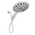 Chrome electroplated handheld shower head with six-function spray selector