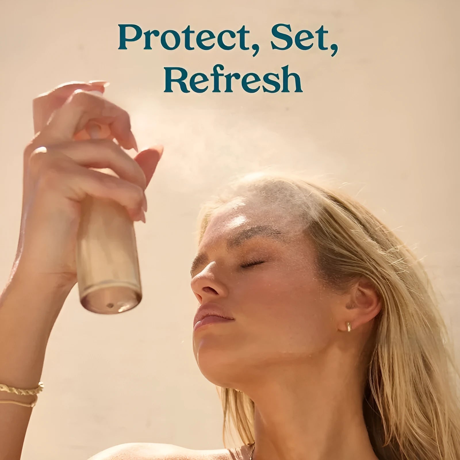 75ml makeup moisturising spray bottle with protective formula for hydration over cosmetics