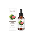 30ml bottle of guava seed oil facial treatment serum on a plain background.