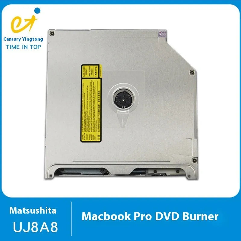 Silver Macbook Pro 13 inch optical drive replacement with SATA connector and UJ8A8 specification