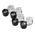Handheld portable magnifying glass with metal housing and optical glass lens for jewellery inspection