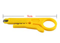 Yellow mini portable wire stripper tool with 0.6mm stripping diameter for network and telephone cables