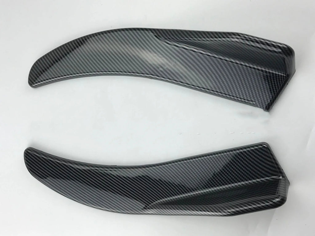 Pair of black ABS plastic car deflector lights for front and rear installation on General Motors vehicles.