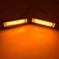 Yellow 9W COB LED strobe warning light with aluminium alloy housing for 12-24V vehicle systems