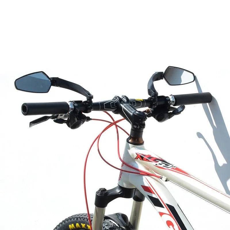 Black PMMA acrylic bicycle rearview mirror for mountain bike handlebars