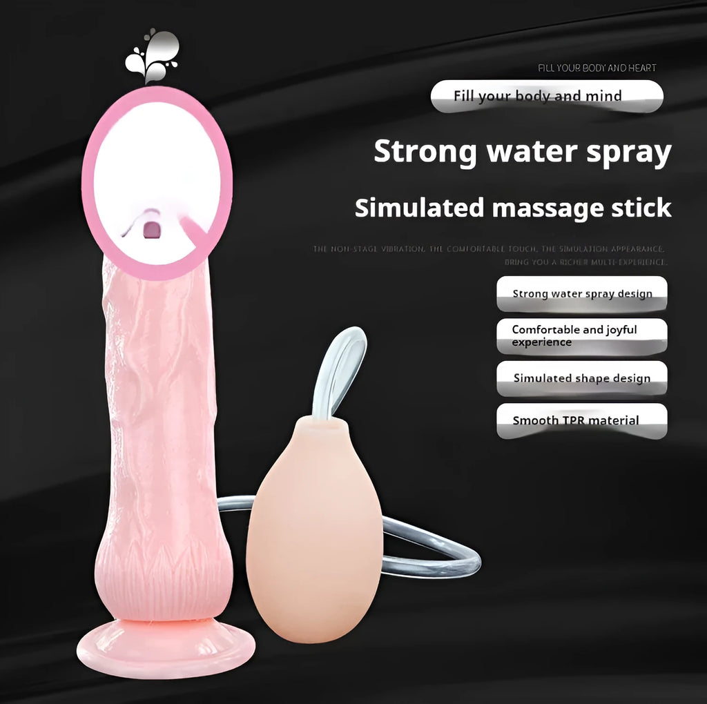 Realistic strong suction cup dildo in flesh colour with TPR and ABS construction, 200mm x 40mm