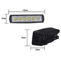 Black car auxiliary light with die-cast aluminium shell and 6 LED spotlight configuration