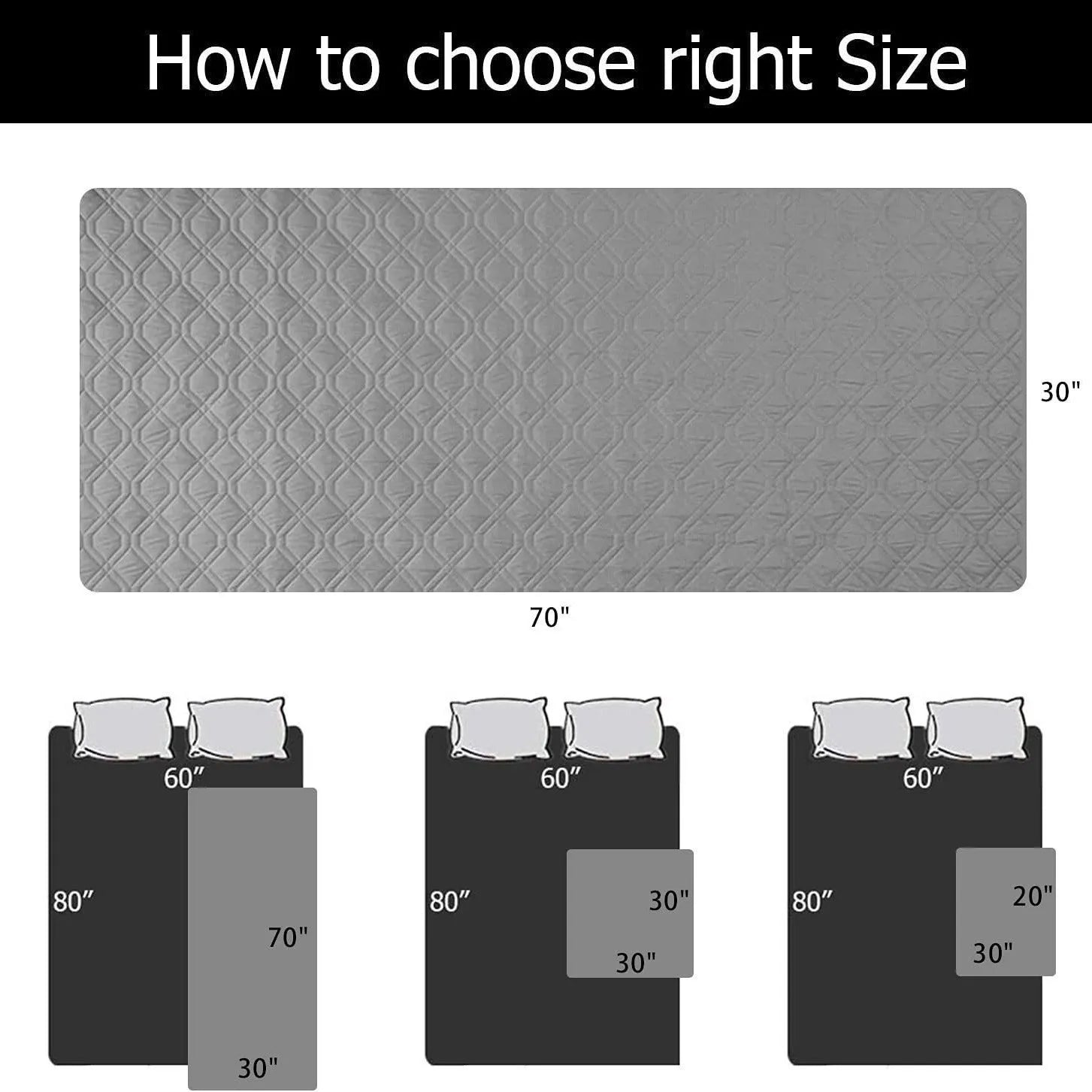 Reversible dog blanket couch cover in black with double-layer design, laid flat on sofa