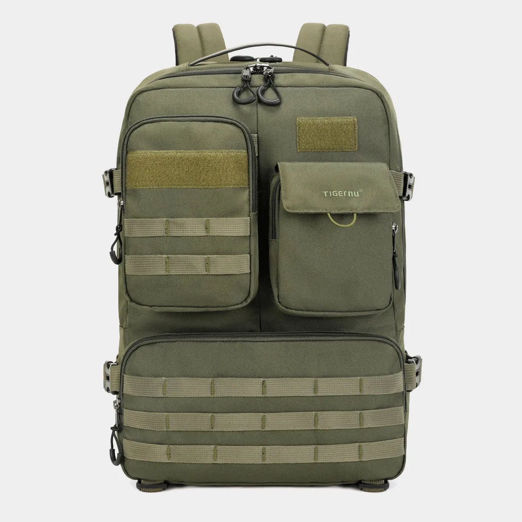 Army Green waterproof tactical backpack with 20-35L capacity for outdoor sports