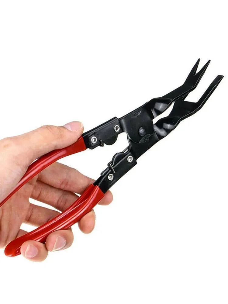 Blue car door panel separator pliers with 240mm drop forged steel construction for interior clamp removal