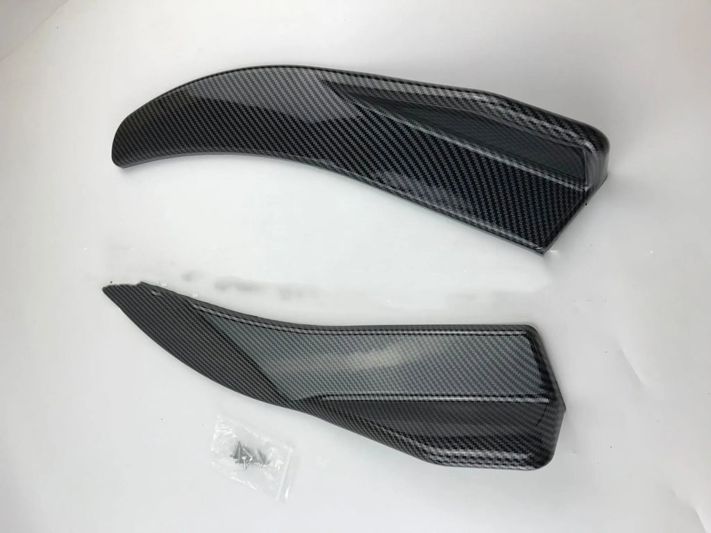 Pair of black ABS plastic car deflector lights for front and rear installation on General Motors vehicles.