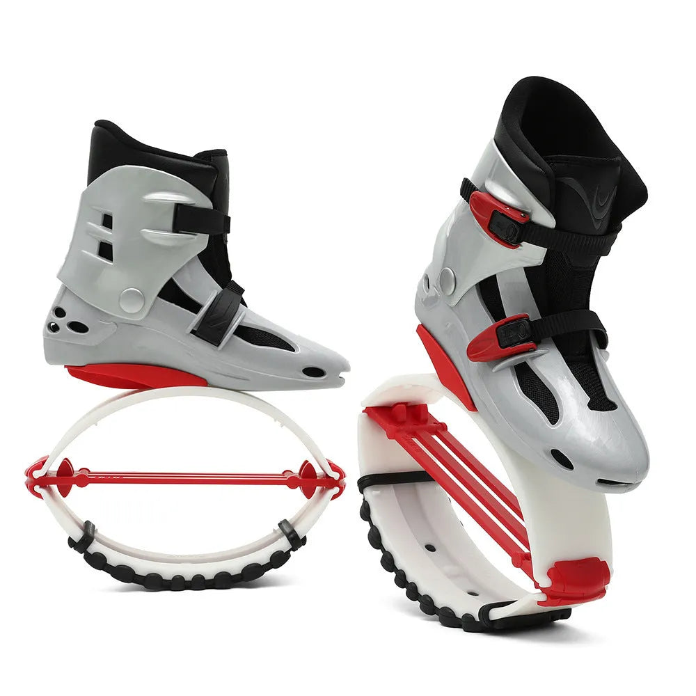 Bouncing shoes in pink silver colour with TPU construction for fitness and dance sports