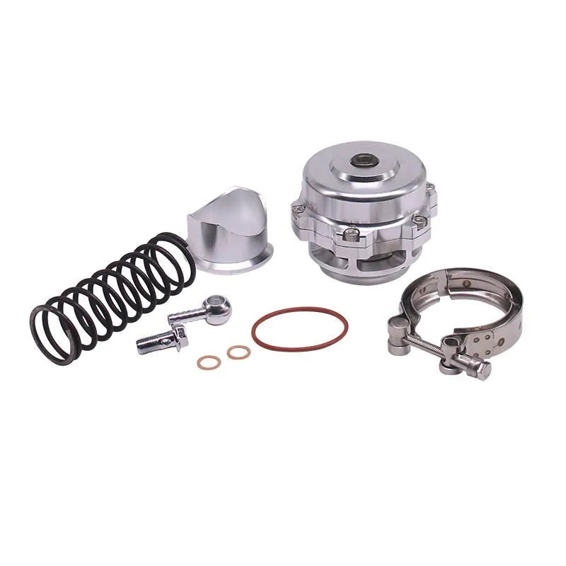 Blowdown valve with shiny aluminium alloy body and 50mm size