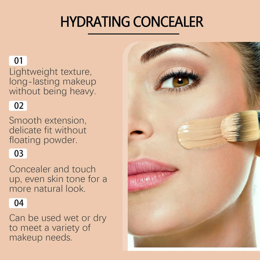 Medium skin moisturising liquid foundation concealer 3.5ml with natural lasting finish