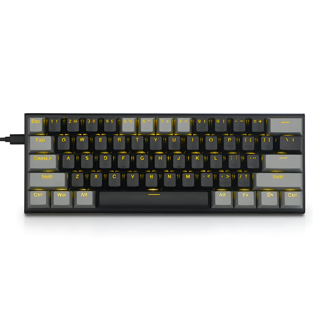 Z11 mechanical keyboard with aluminium alloy frame, black key caps, and RGB backlight on a desk