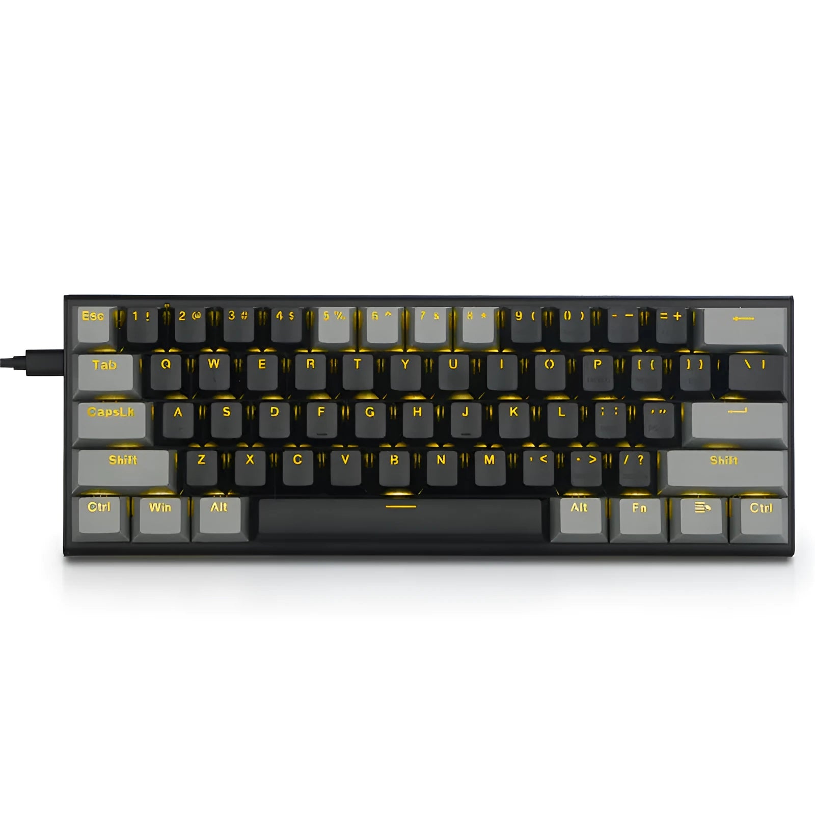 Z11 mechanical keyboard with aluminium alloy frame, black key caps, and RGB backlight on a desk