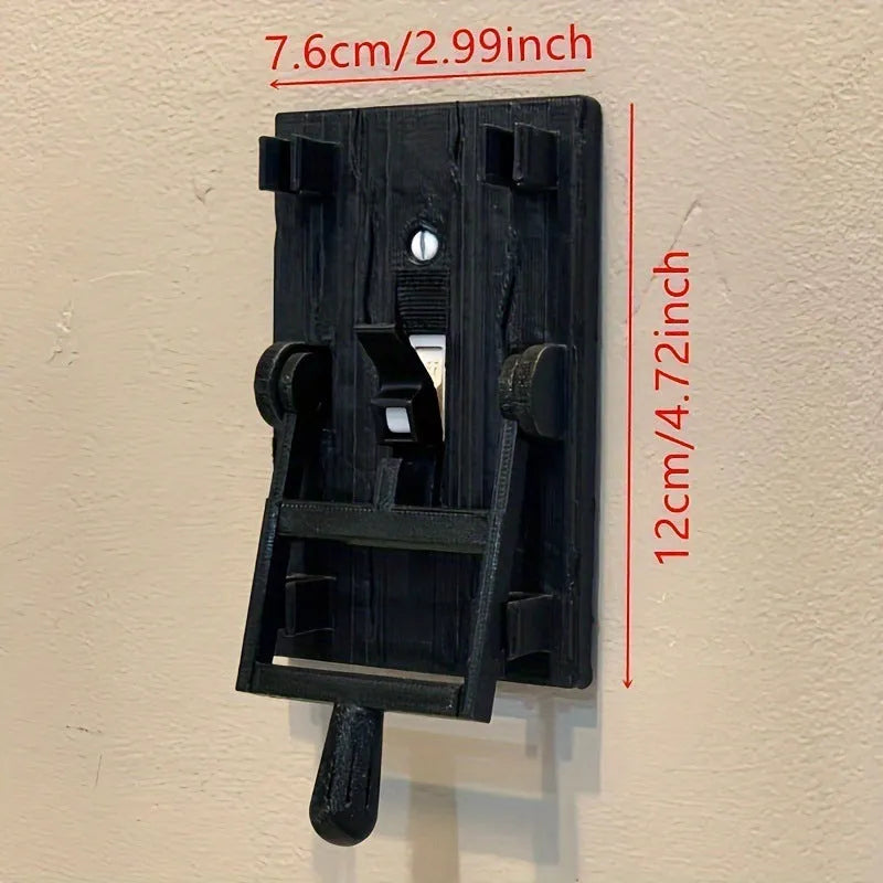 Retro decorative mechanical wall switch plate cover with single control function