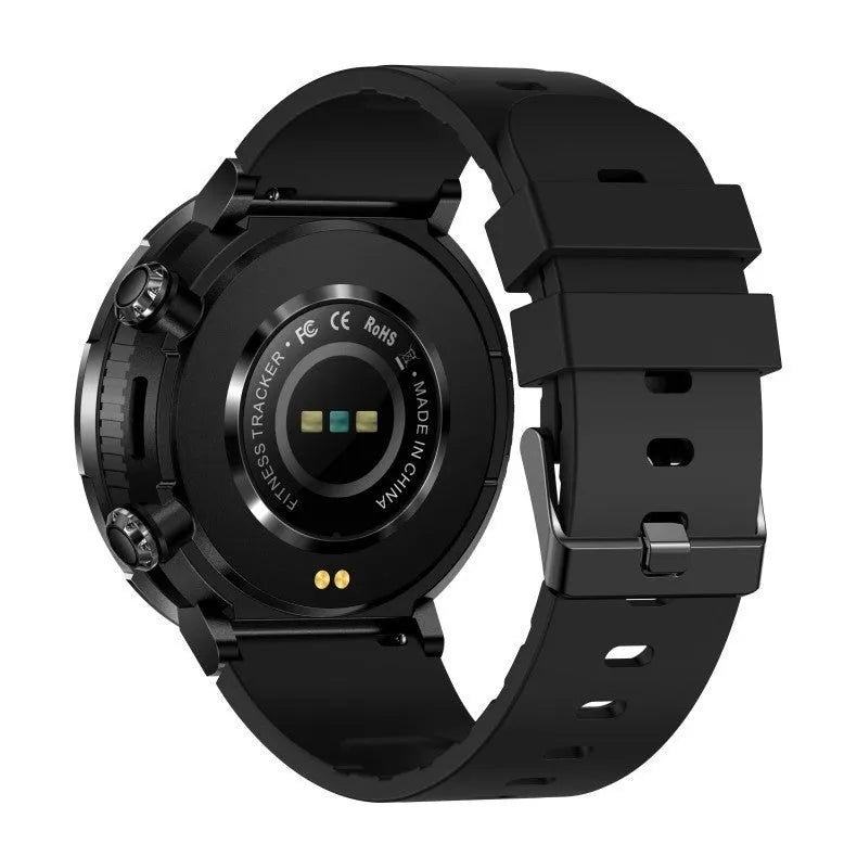 T30 Smart Watch with black silicone strap on a wrist, showing the large IPS touch screen display.