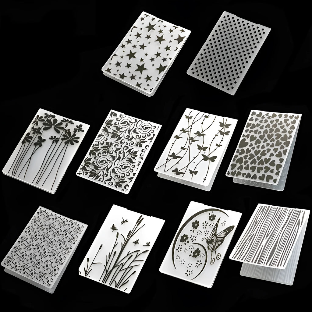 Plastic cake mould set showing windmill, star, love, and butterfly designs for sugarcraft decorating