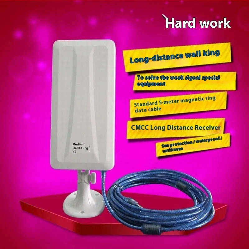 White USB wireless network card with 5 M Thread coverage for Windows and Mac computers