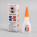 A 3g tube and an 8g tube of specialised instant strong adhesive for shoe repair