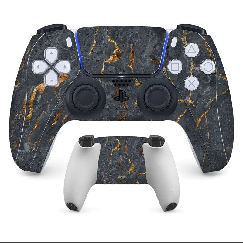 PS5 controller protective stickers in PVC material with micro frosted finish and eight design style options