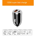 Black 200W USB car charger with zinc alloy housing, 38x21x21mm, for fast vehicle charging