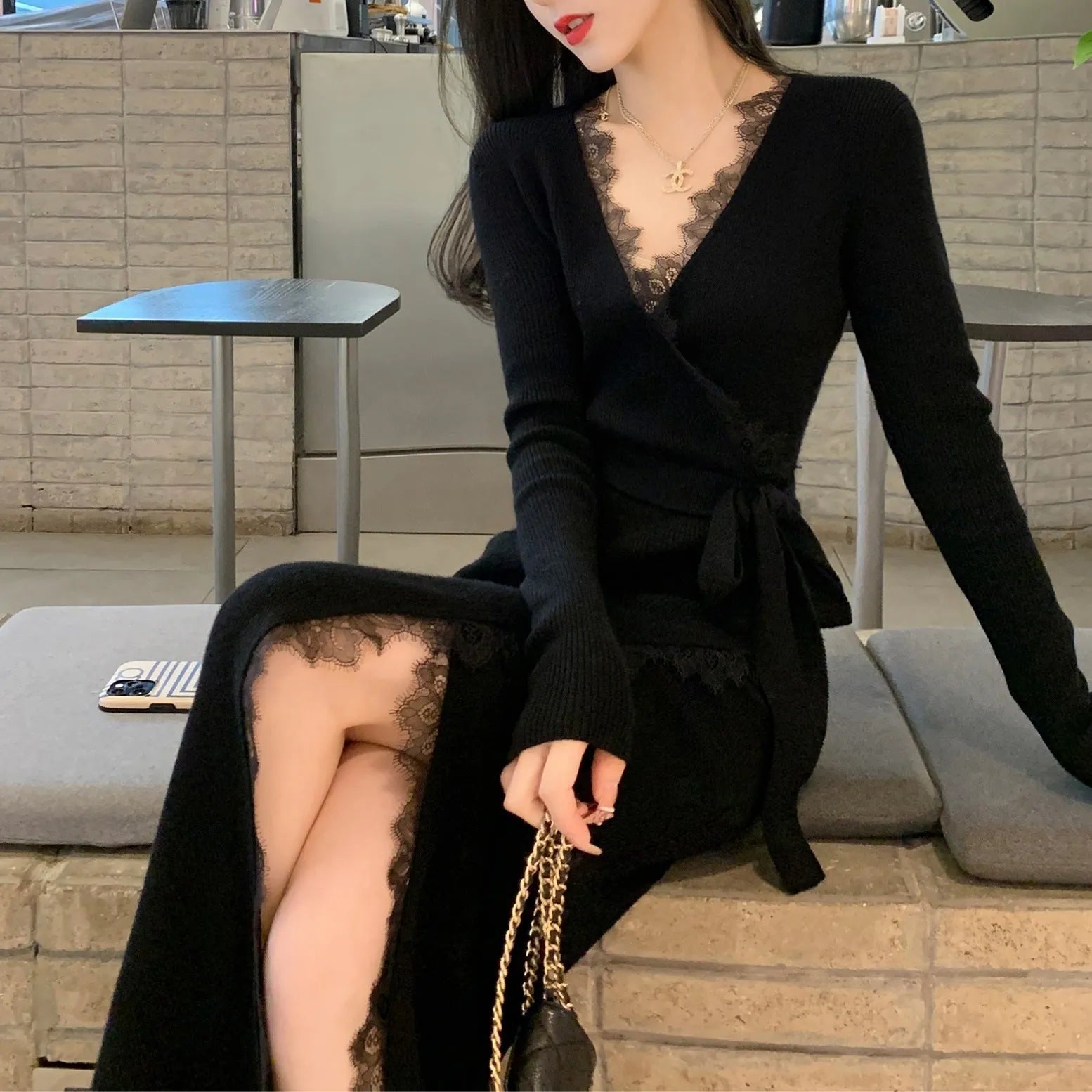 Black solid colour polyester princess dress skirt with free size fit and elegant styling