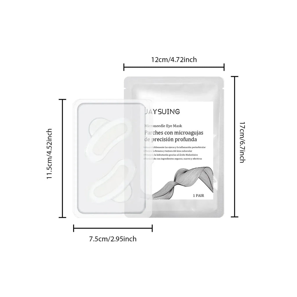 Micro needle hydrogel eye mask patch with hyaluronic acid and peptides for under-eye dark circles