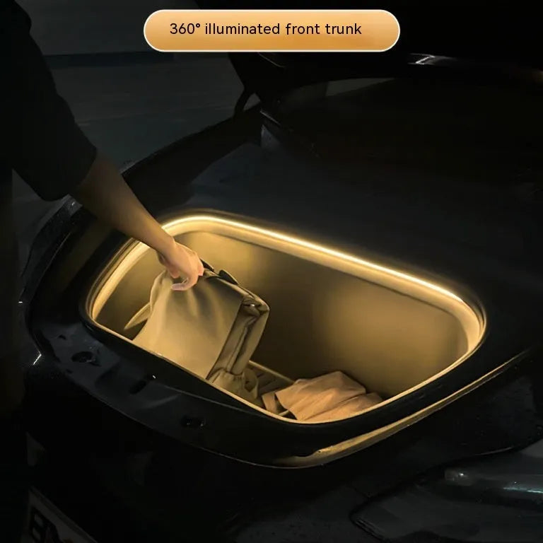 Tesla Model 3/Y front centre console ambience light modification kit with soft silicone light bar in three colour options