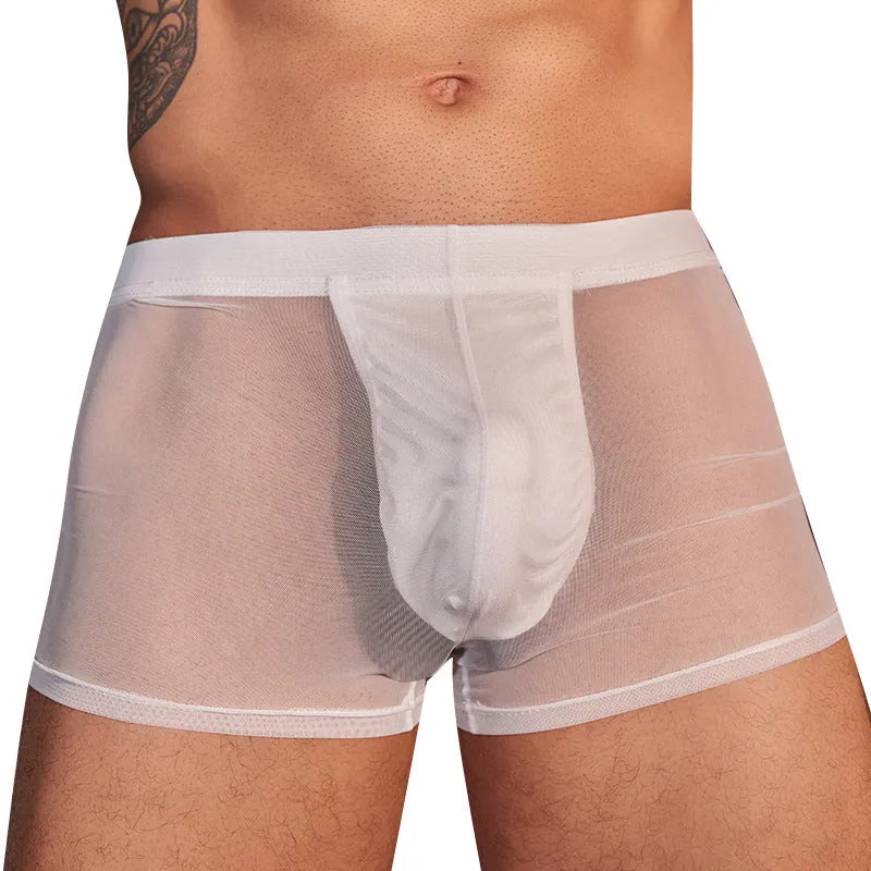 Men's ultra-thin breathable boxer briefs in black and white free size options