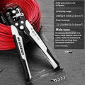 Automatic wire stripping pliers tool with professional steel construction for electrical cable preparation