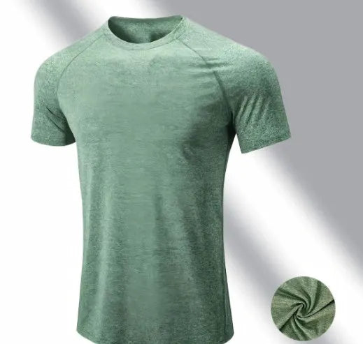 Men's casual stretch short sleeve T-shirt in four colours with quick-drying fabric