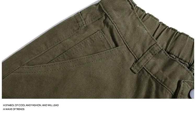 Women's workwear rivet cropped wide-leg shorts in apricot with loose fit and mid-waist design
