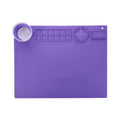 Silicone double bowl painting mat for watercolour and oil painting in multiple colours measuring 50x40cm