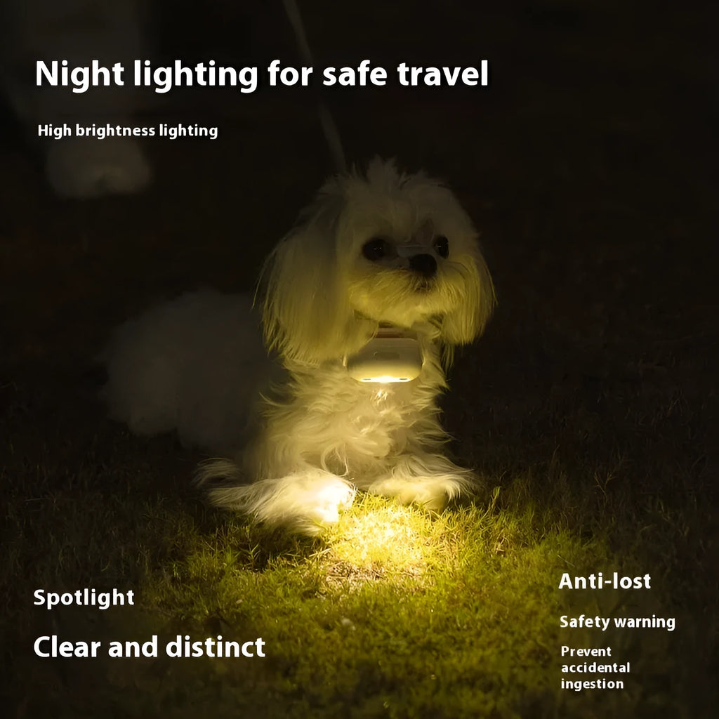Pet luminous collar with colour pattern modes including Fresh Pink, Delicate Gray, Cure Green and Caramel Mocha options