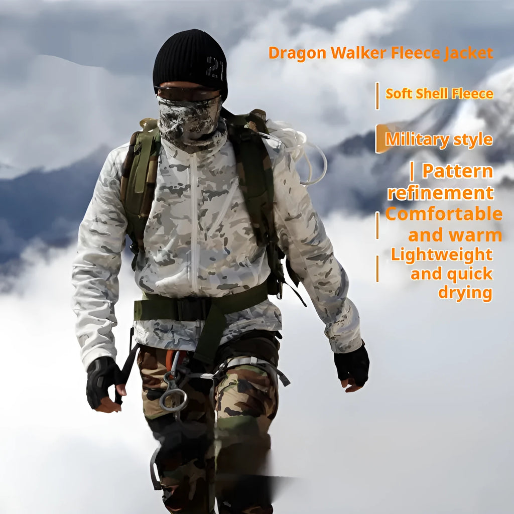 Men's camouflage fleece coat in Scorpion All Terrain colour for outdoor mountaineering