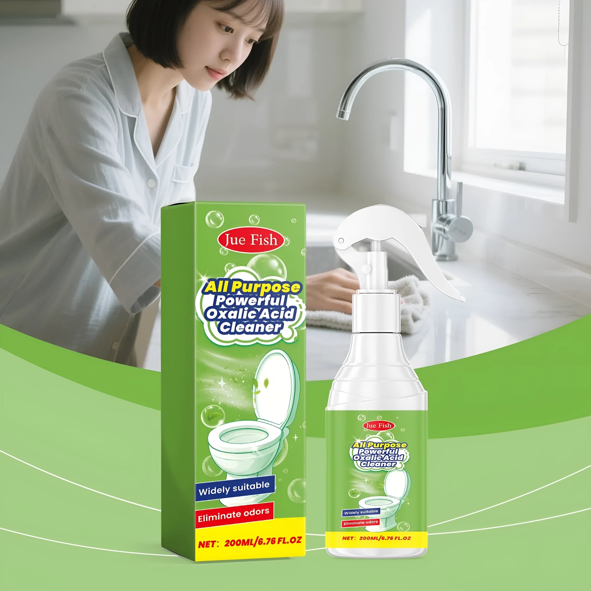 200ml household grease cleaning spray bottle with alkaline formula for kitchen surfaces