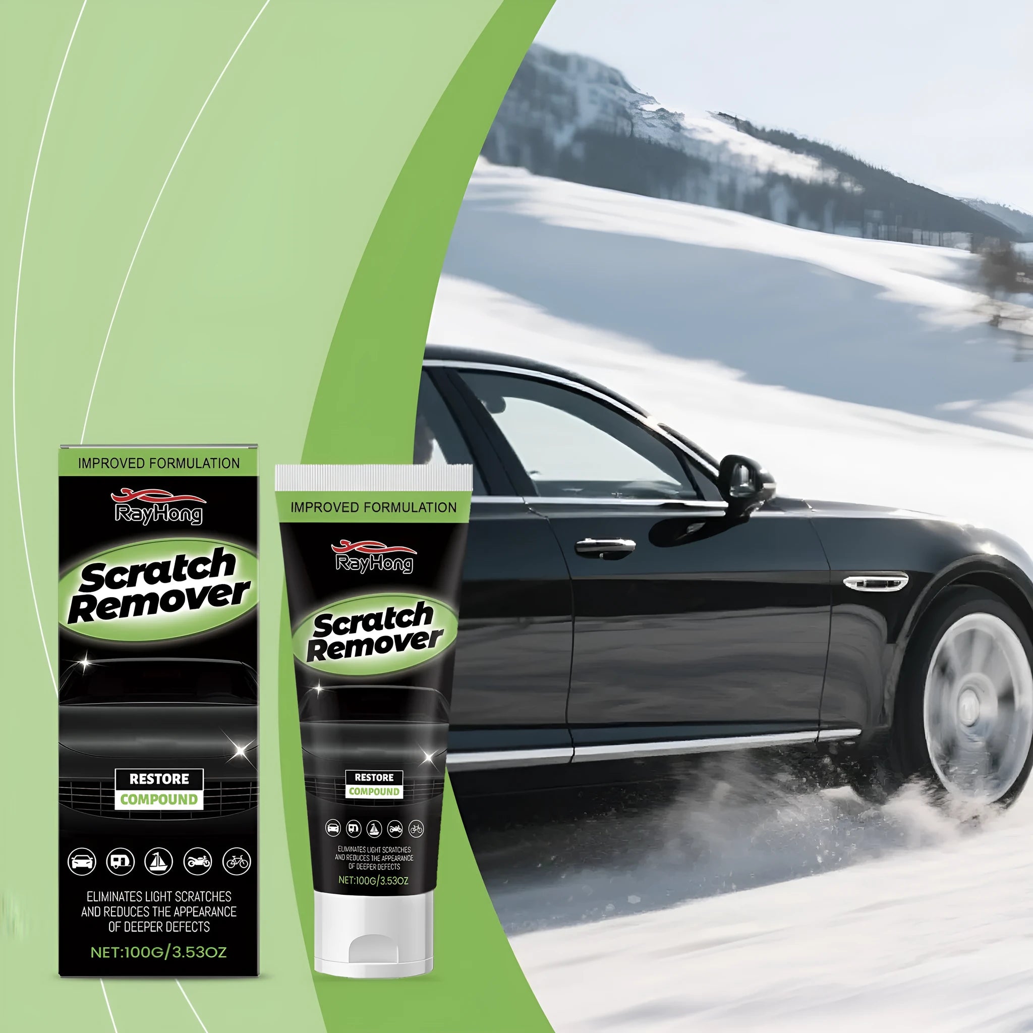 Nano coating car scratch recovery cream 100g tube with polishing action
