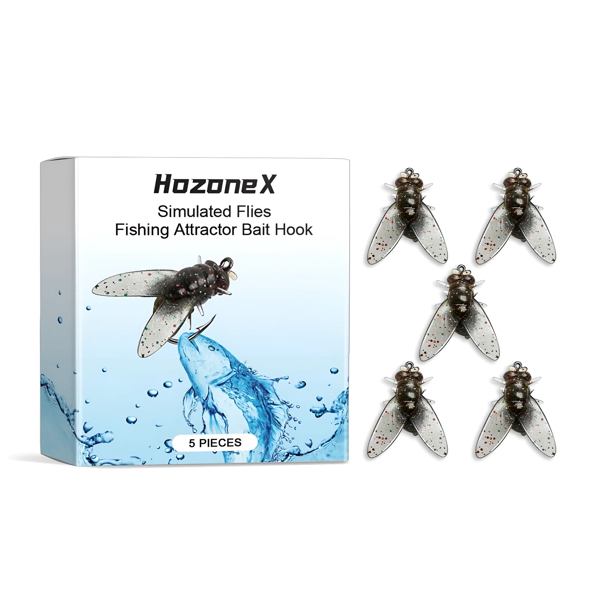 Five 1.5cm TPR silicone biomimetic insect soft bait fishing lures