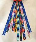 Children's helmet decoration streamers in twelve colour options including apricot, khaki and lotus root