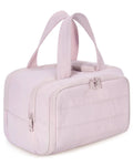 Large open travel toiletry bag in lightweight polyester fabric showing spacious interior