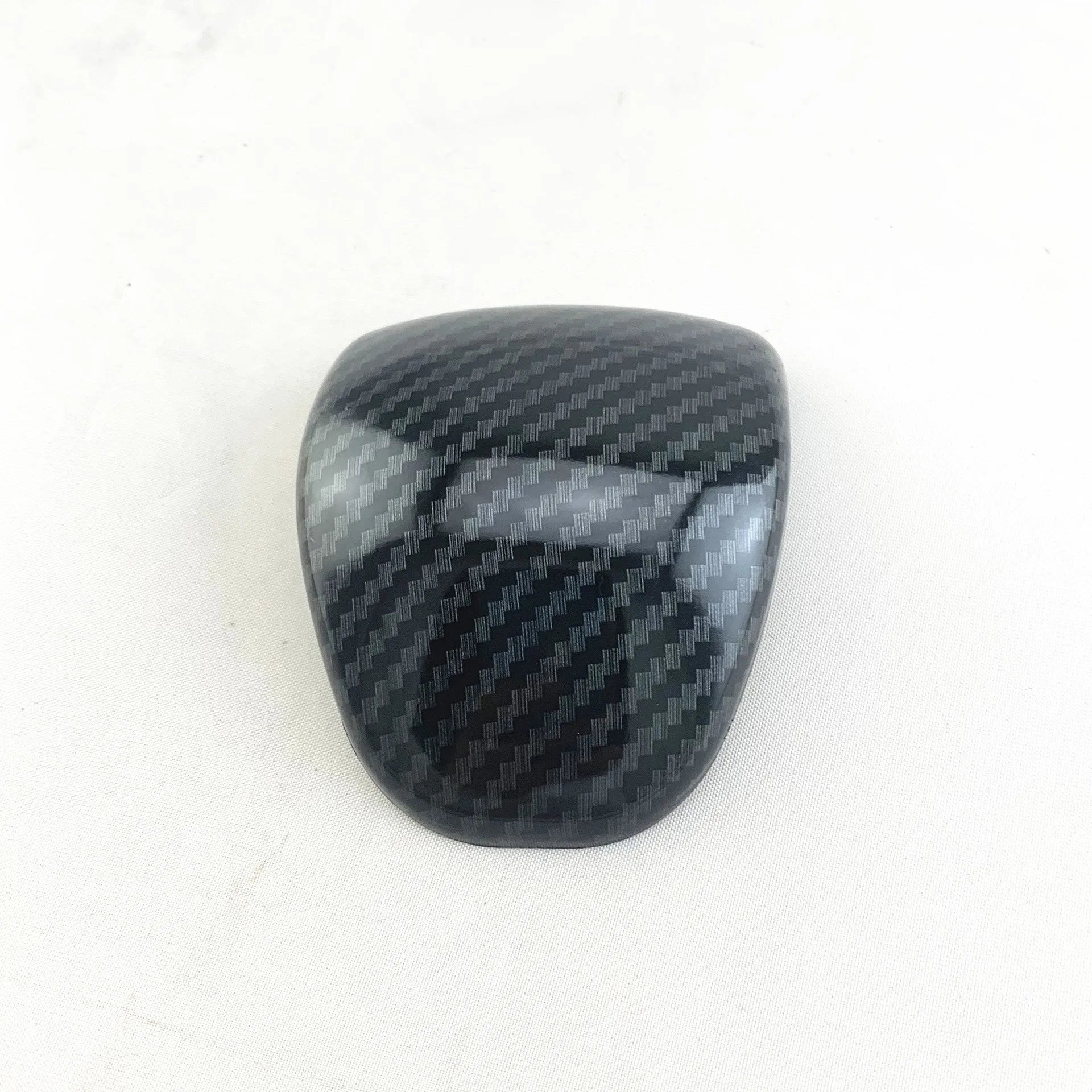 Carbon fibre pattern gear shift cover for manual car transmission with adhesive backing