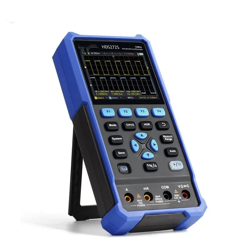 Handheld digital oscilloscope with accessories for automotive diagnostics and electronic testing