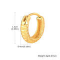 Stainless steel snake pattern drop hoop earrings in black and gold colours