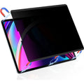 Magnetic iPad privacy film with storage clip for screen protection on various iPad models