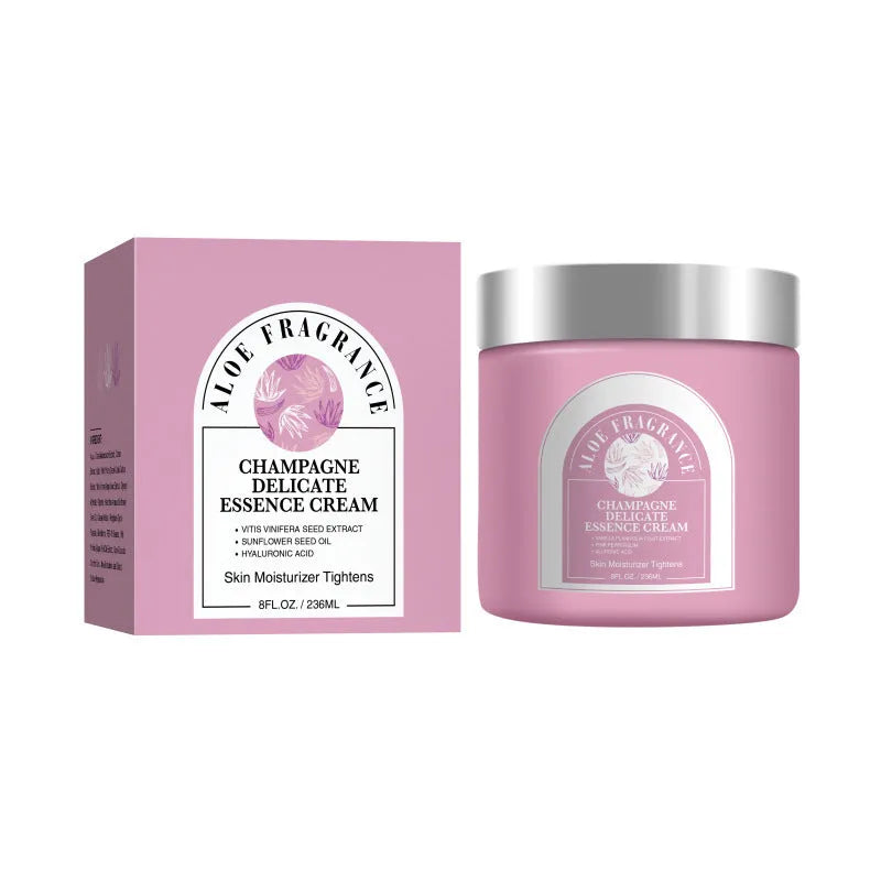 Firming moisturising tightening cream 236ml in a white pot with aloe coconut vanilla fragrance options for universal skin type