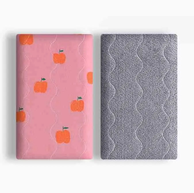 Pet double-sided cotton wool blanket kennel mat with yellow dinosaur pattern on cotton velvet fabric