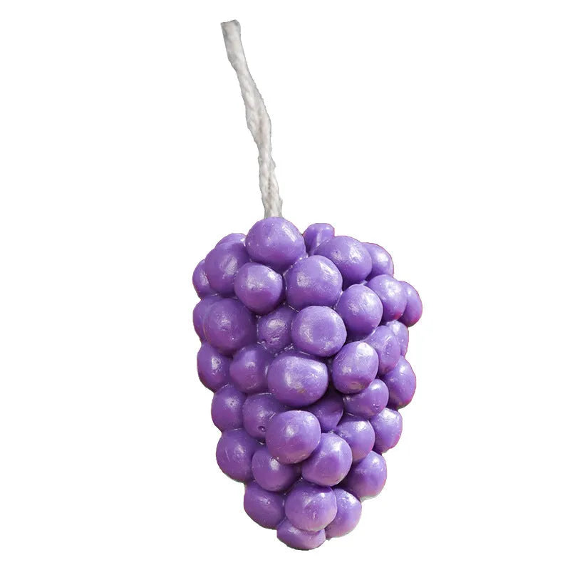 Purple and green handmade grape soap bars weighing 80g for natural bathing cleansing