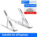 Black aluminium laptop cooling stand folded with silicone surface for 16-18 inch devices